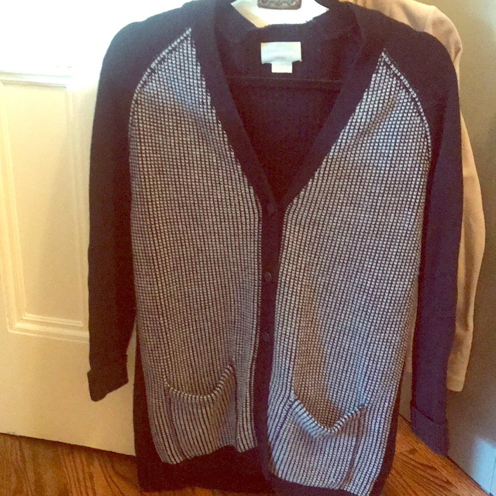 M. Patmos merino boyfriend cardigan, size M